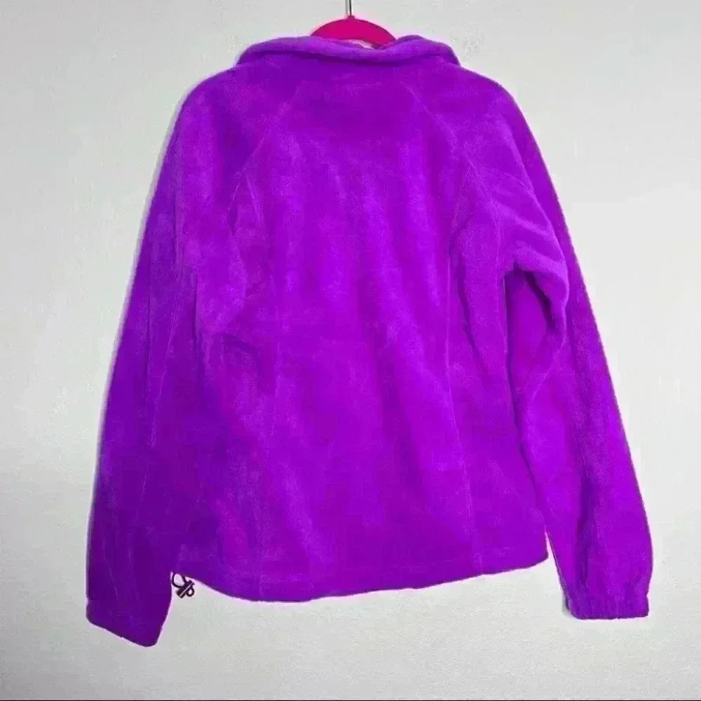Women's Columbia Fleece Jacket - Fuscia - Size Medium. Gently used no defects